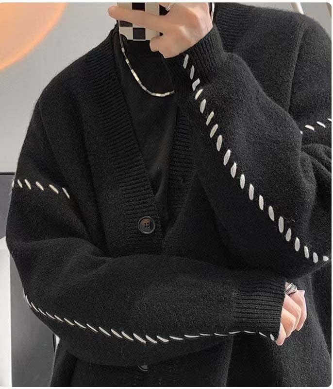 MW | Vintage V-Ausschnitt Cardigan-Pullover