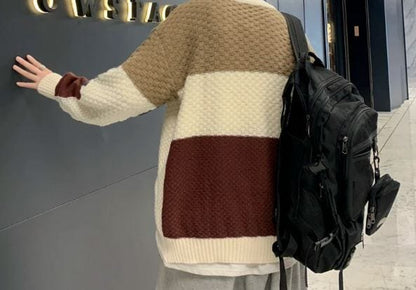 MW | Patchwork Jacquard Strickpullover