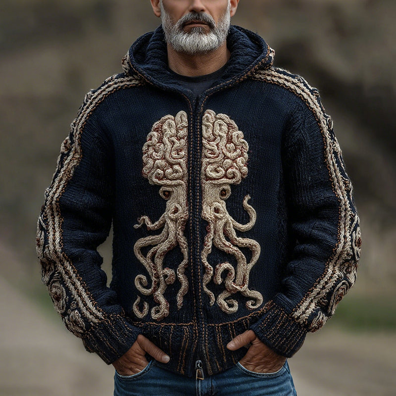 Durchdacht gestaltete Strickjacke