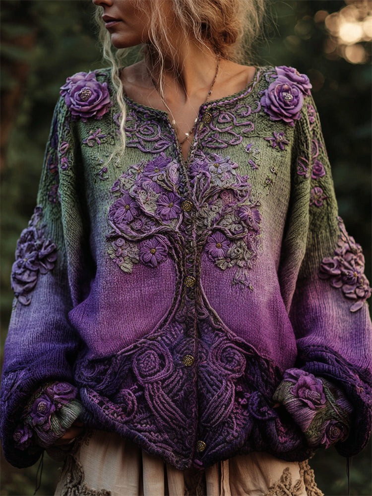 Anmutig gestaltete Strickjacke
