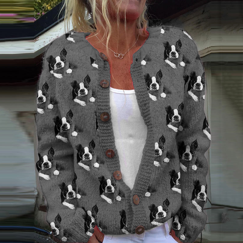 Anmutig gestaltete Strickjacke