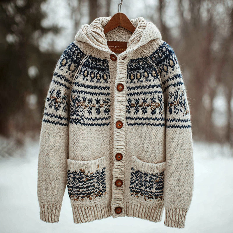 Durchdacht gestaltete Strickjacke