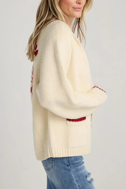 Vintage-inspirierte Strickjacke