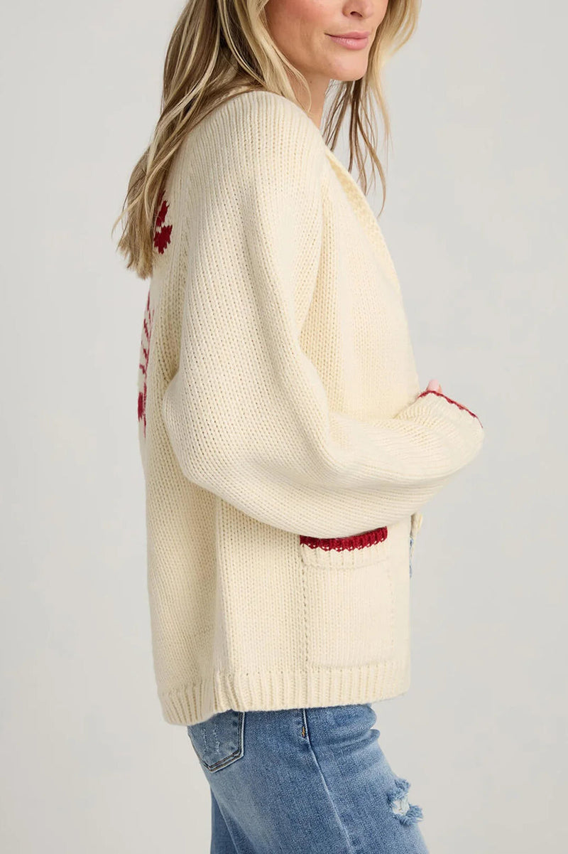 Vintage-inspirierte Strickjacke