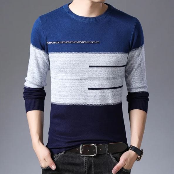 MW | Pullover aus gestreifter Baumwolle