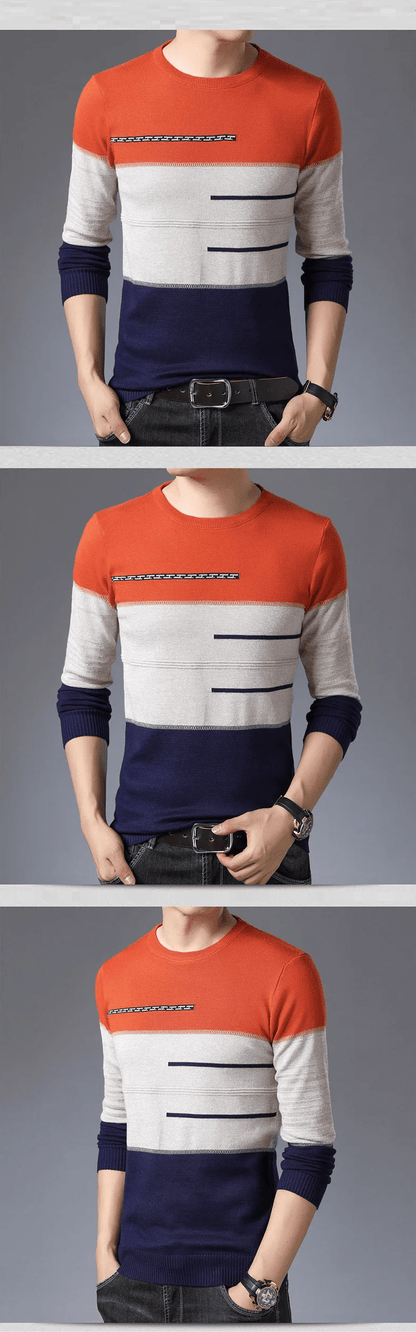 MW | Pullover aus gestreifter Baumwolle