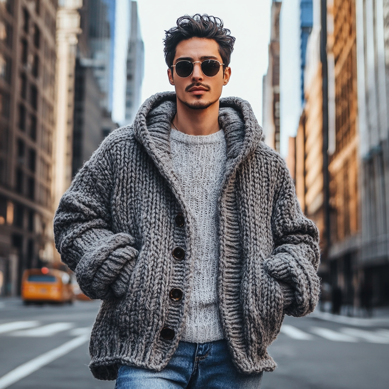 Elegant gestaltete Strickjacke