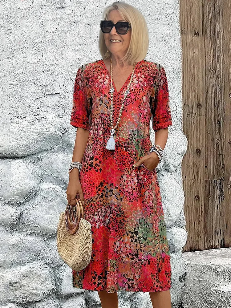 MW | Schmeichelndes Midi-Kleid für mühelose Insel-Eleganz