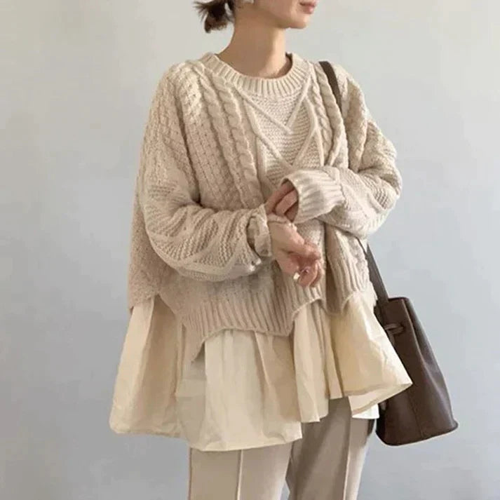 MW | Pullover mit Rundhalsausschnitt
