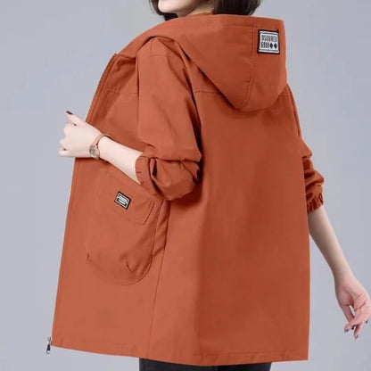 MW | Langer Frühlingsmantel mit Kapuze