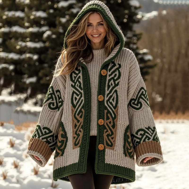 Klassisch gestaltete Strickjacke