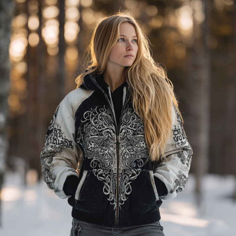 Anmutig gestaltete Jacke