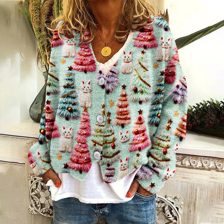 Durchdacht gestaltete Strickjacke