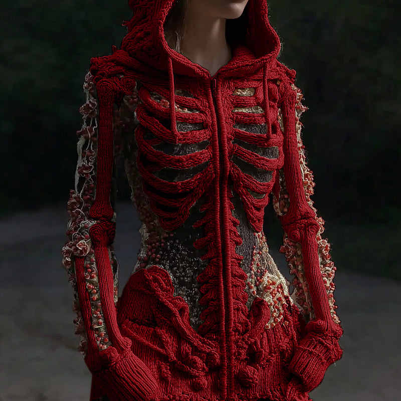 Durchdacht gestaltete Strickjacke