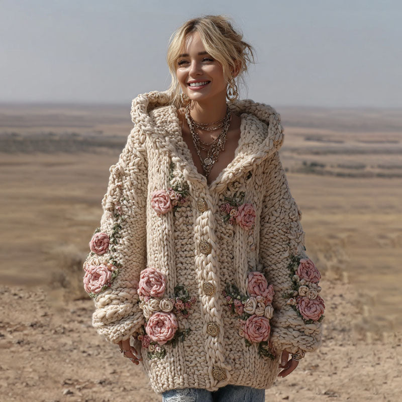 Wunderschön gefertigte Strickjacke