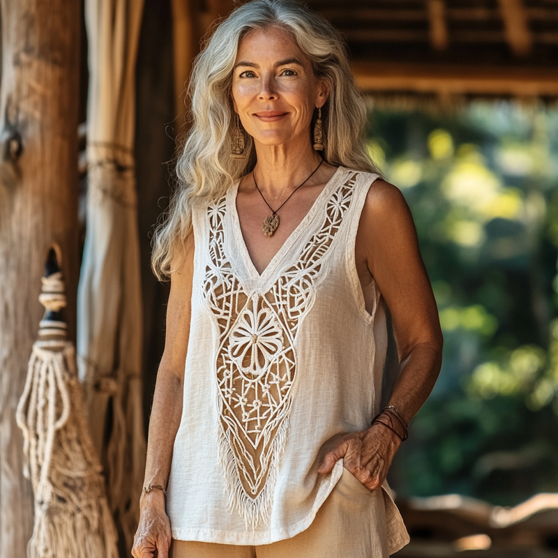 Zeitloser Vintage-Stil Top