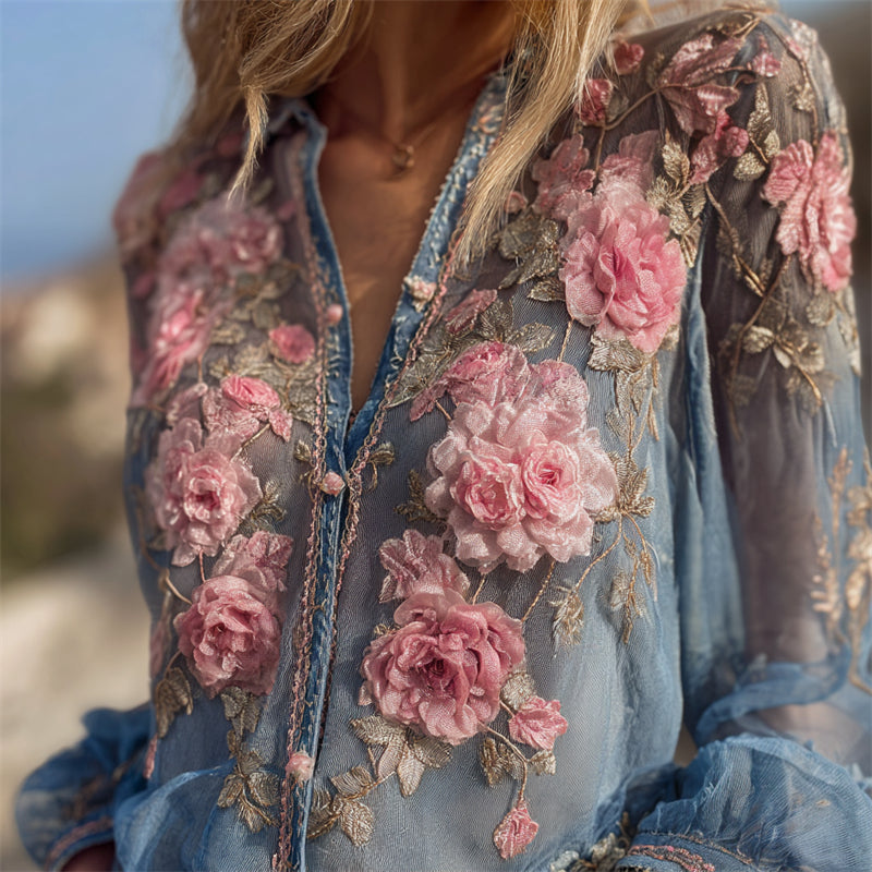 Zeitloser Vintage-Stil Bluse