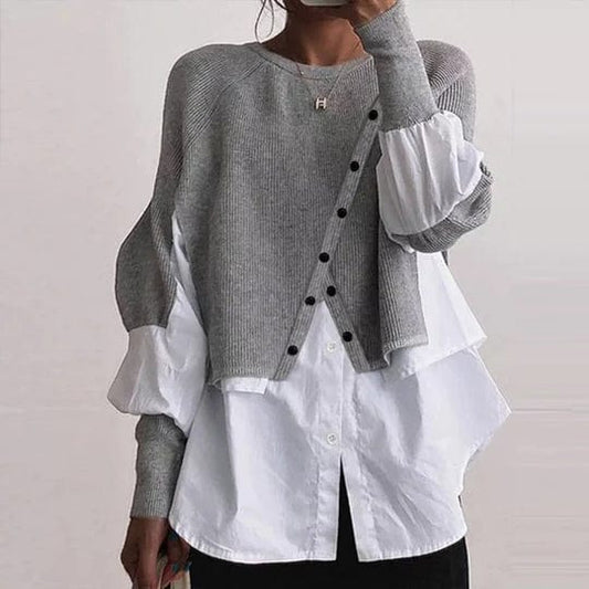 MW | Eleganter Pullover mit Hemd