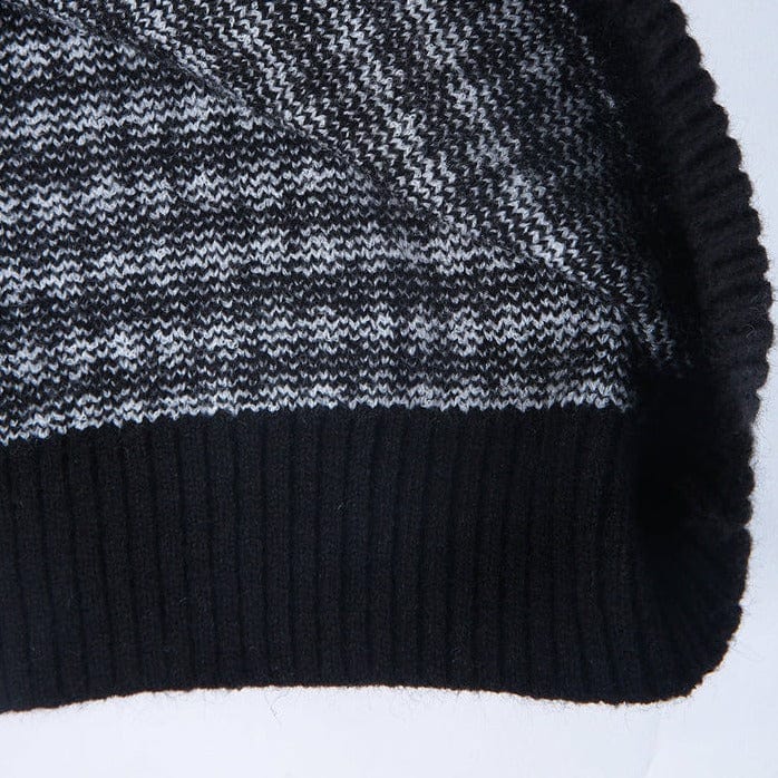 MW | Eleganter Pullover mit schwarz-weißem Karomuster