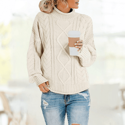 MW | Beige Stylischer Rollkragenpullover