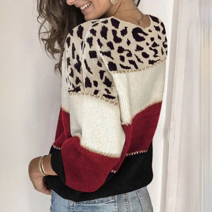 MW | Eleganter Pullover mit Leopardenmuster