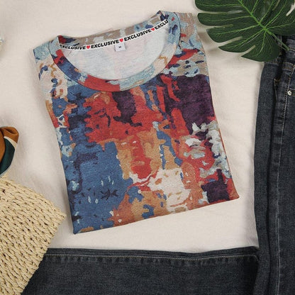 MW | Pullover mit abstraktem Print