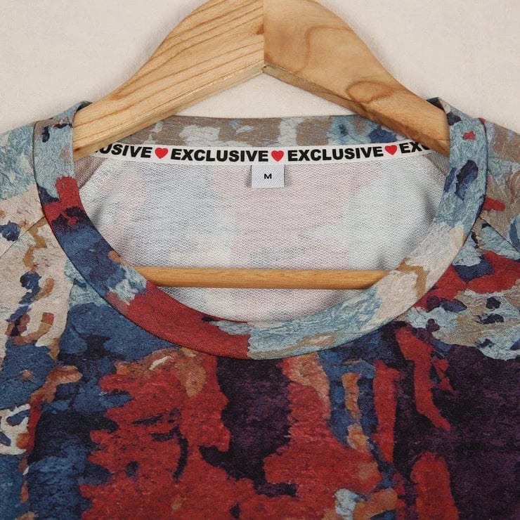 MW | Pullover mit abstraktem Print