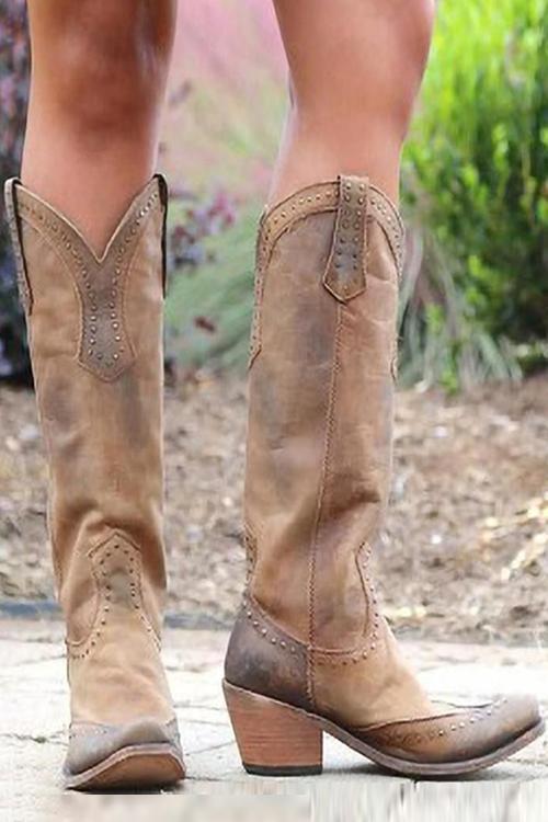 Rustikale Western-Cowboystiefel