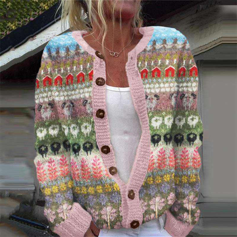 Zeitloser Vintage-Stil Strickjacke