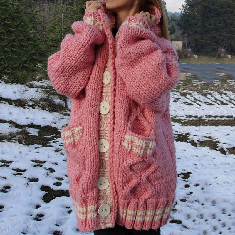 Zeitloser Vintage-Stil Strickjacke