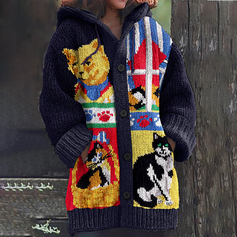 Durchdacht gestaltete Strickjacke