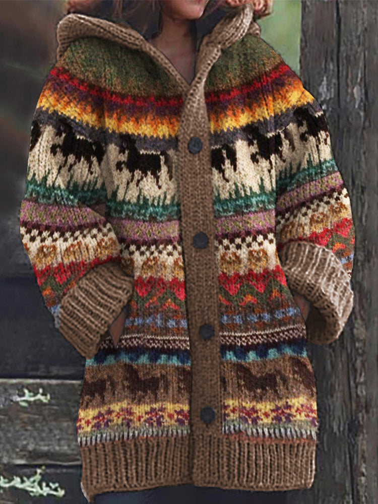 Zeitloser Vintage-Stil Strickjacke