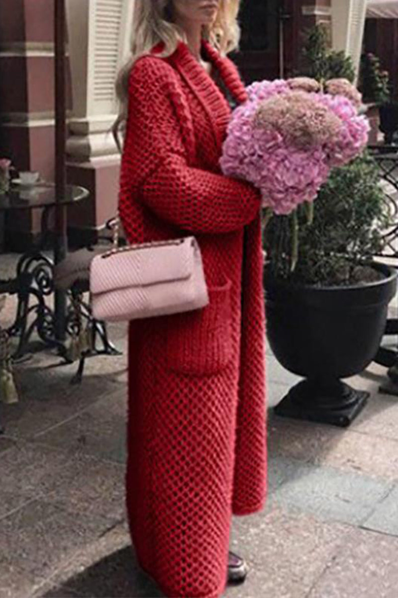 Klassisch designte Strickjacke