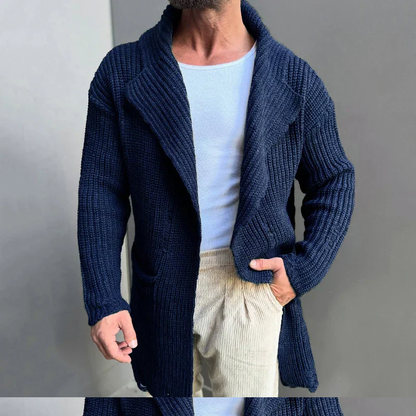 Retro Island Jacquard Pattern Cardigan Sweater artswardrobe