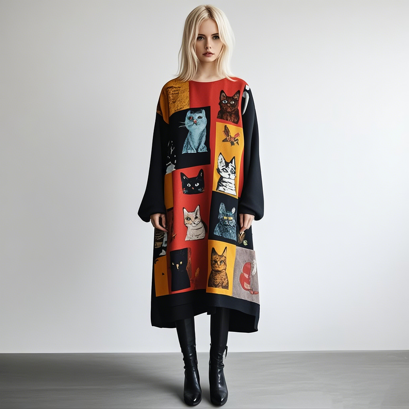 Klassisch gestaltete Kleid