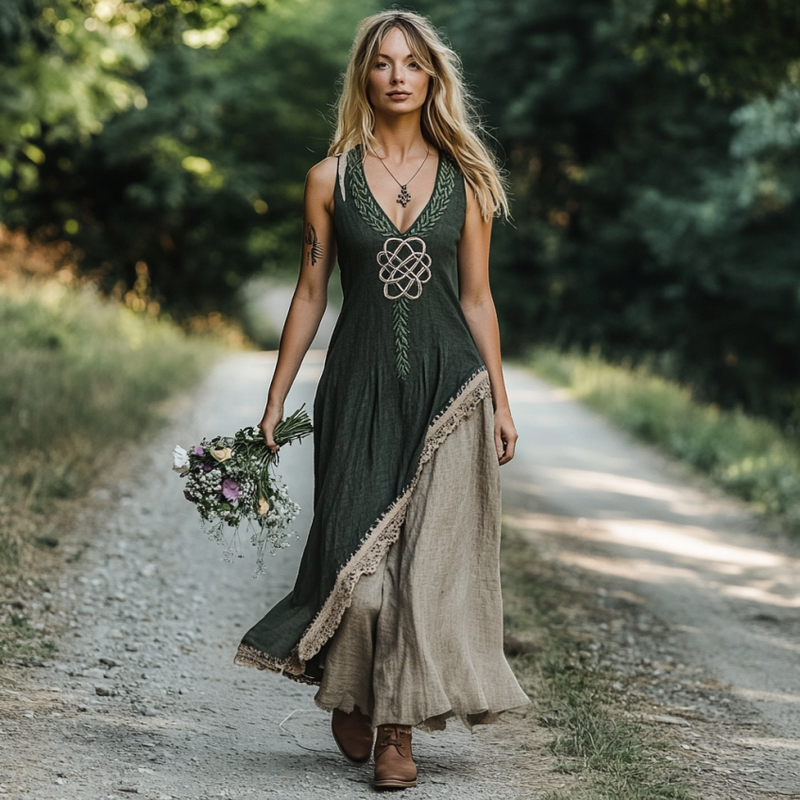 Klassisch gestaltete Kleid