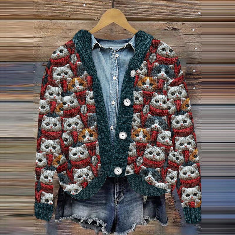 Durchdacht gestaltete Strickjacke