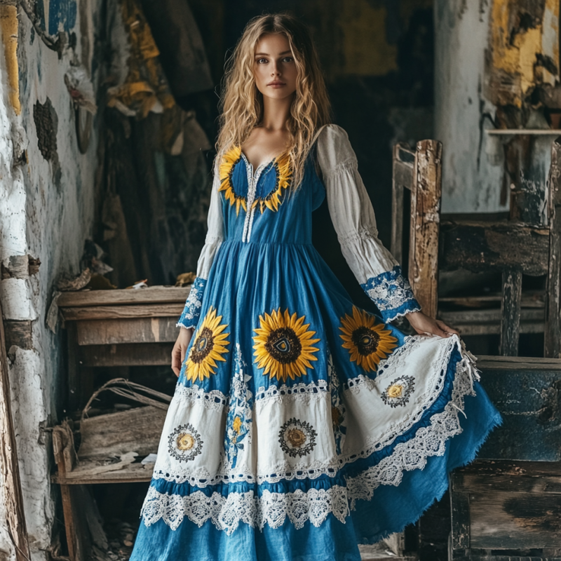 Anmutig gestaltete Kleid