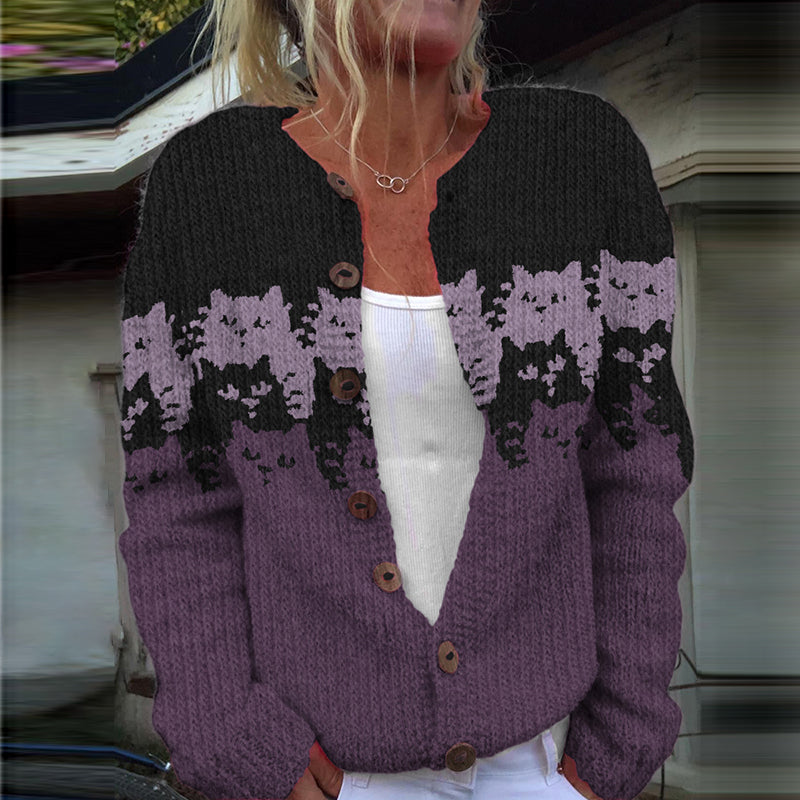 Zeitloser Vintage-Stil Strickjacke