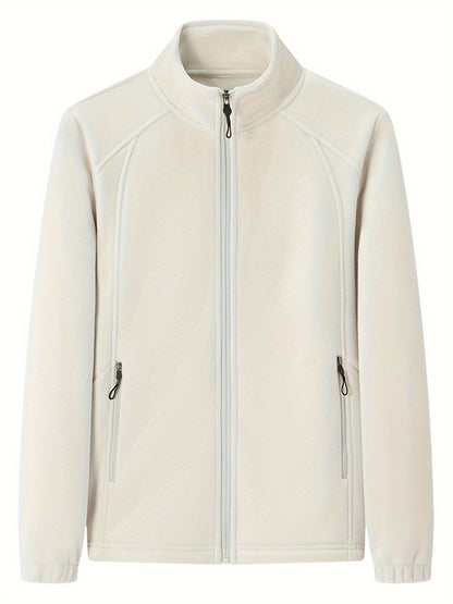 MW | Plüsch Damen Outdoorjacke mit Stehkragen und langen Ärmeln