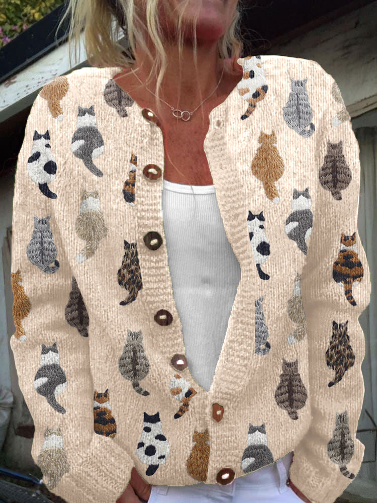 Durchdacht gestaltete Strickjacke