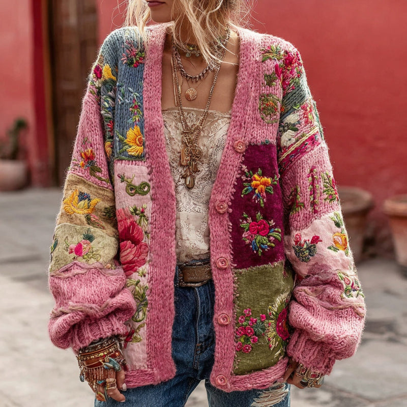 Zeitloser Vintage-Stil Strickjacke