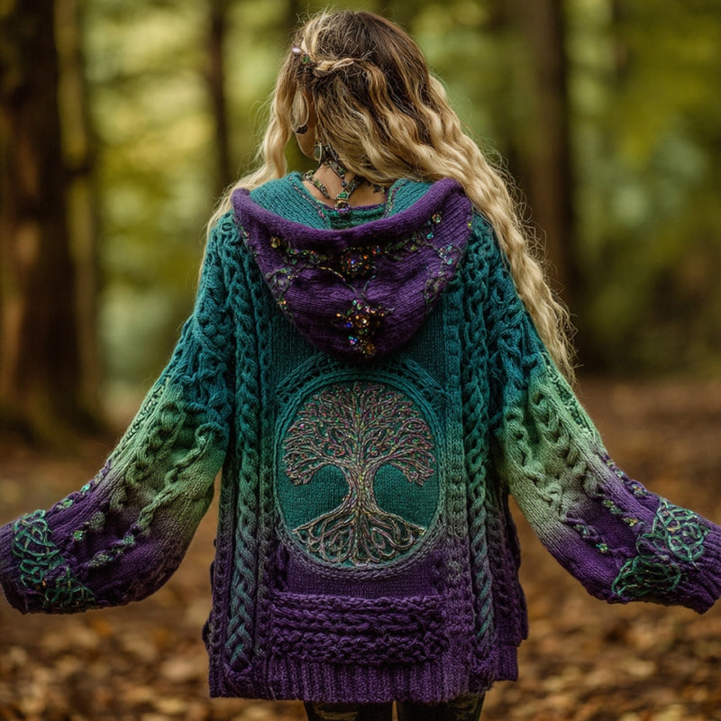 Durchdacht gestaltete Strickjacke
