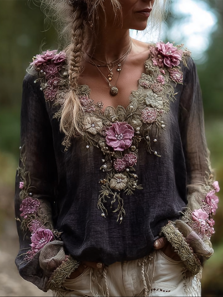 Zeitloser Vintage-Stil Top