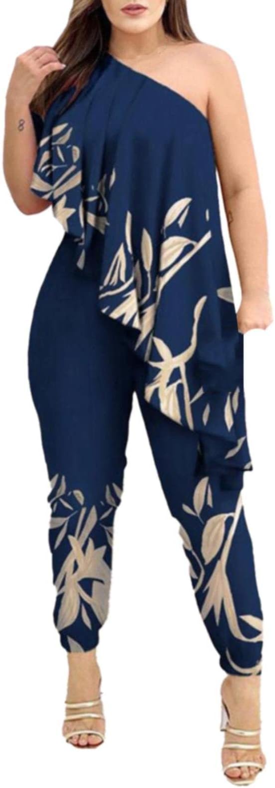 MW | Asymmetrischer Rüschen-Jumpsuit