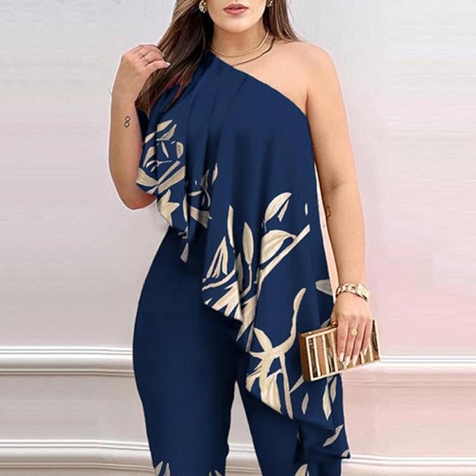MW | Asymmetrischer Rüschen-Jumpsuit