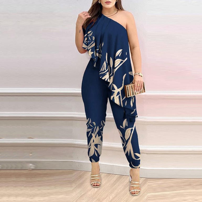 MW | Asymmetrischer Rüschen-Jumpsuit
