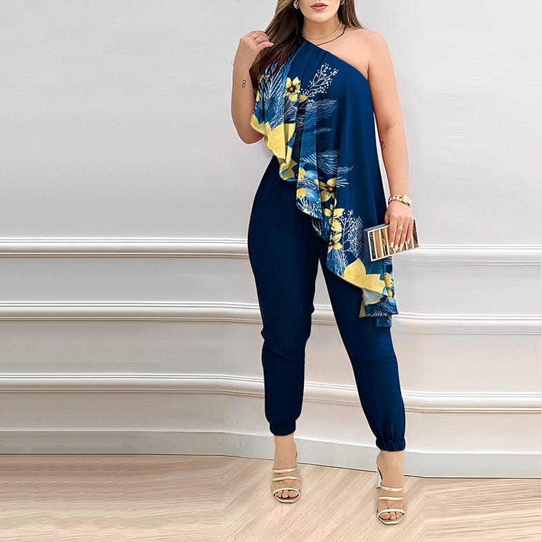 MW | Asymmetrischer Rüschen-Jumpsuit