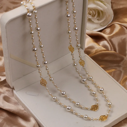 Handgefertigte Vintage Gold Halskette