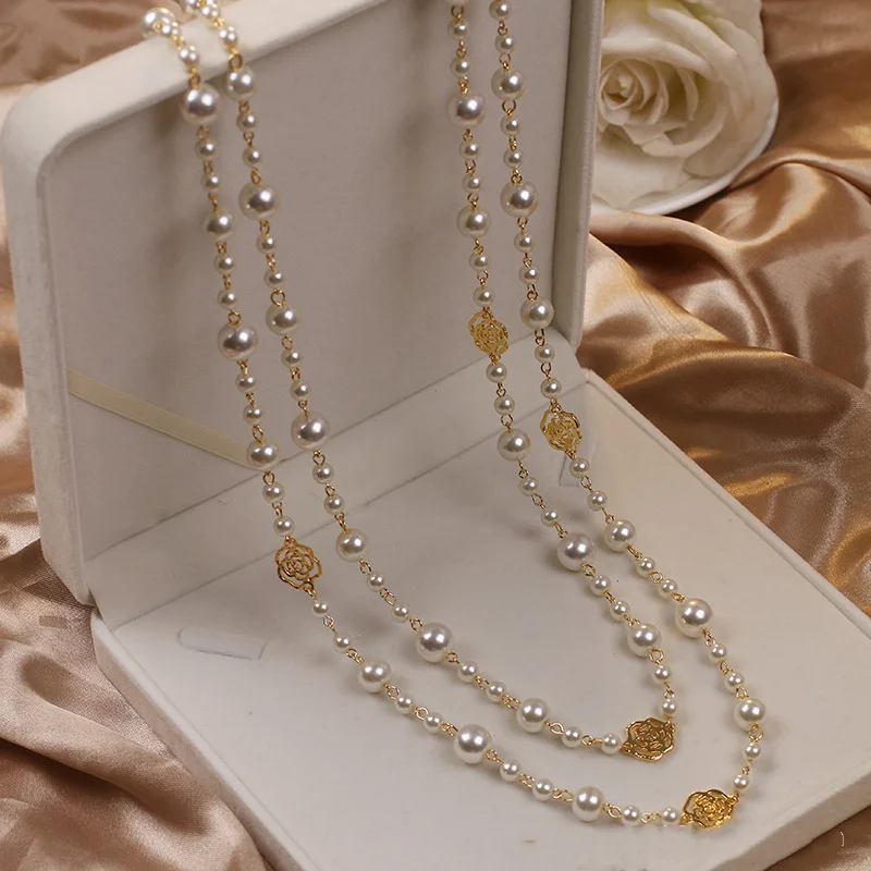 Handgefertigte Vintage Gold Halskette